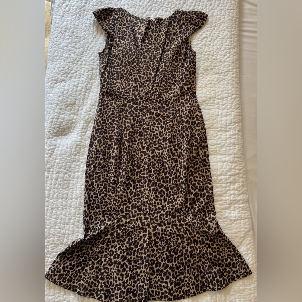 Leopard Print Midi Dress - Brown - Picture 3 of 9